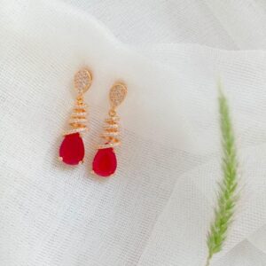 Gold Plated Zircon Earrings