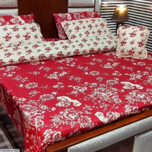 7 Pcs Cotton Salonica Printed Comforter Set