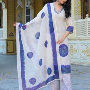 3 Pcs Women's Stitched Lawn Printed Suit