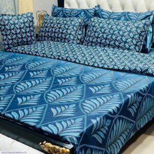 7 Pcs Cotton Salonica Printed Comforter Set
