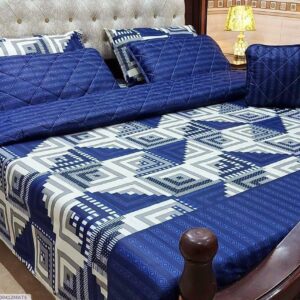 7 Pcs Cotton Salonica Printed Comforter Set