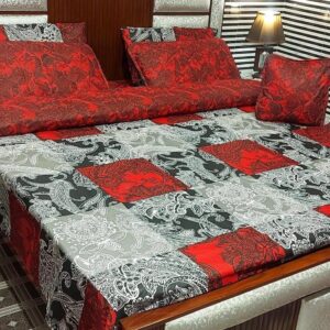 7 Pcs Cotton Salonica Printed Comforter Set