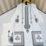 2 Pcs Women's Stitched Linen Block Printed Suit